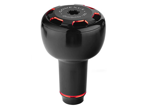 Gomexus Aluminum Super Light Power Knob for Spinning Reel (Color: Black-Red / 30mm)