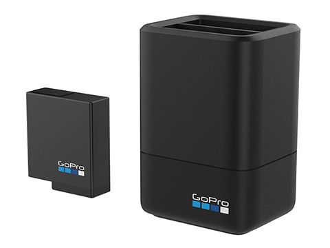 GoPro Dual Battery Charger w/ Extra Battery for HERO7 Black/HERO6 Black/HERO5 Black Professional Wearable Camera