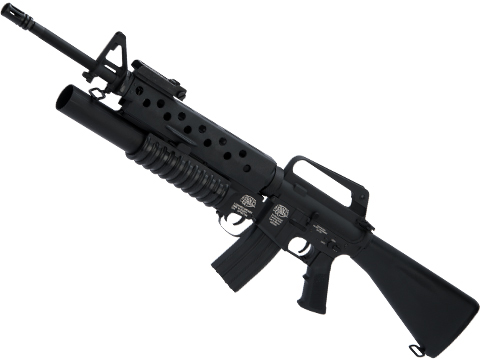 G&P Scar Face M16A1 VN w/ M203 Grenade Launcher Airsoft AEG Rifle and i5 Gearbox (Package: Gun Only)