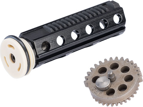 G&P Reinforced High Speed Aluminum Piston Set w/ Sector Gear for Airsoft AEG Gearboxes (Teeth: 16 Teeth)
