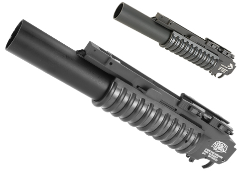 G&P Airsoft Rifled Barrel M203 Grenade Launcher w/ QD Cam Lock Mount and Grenade Shell (Type: G&P Logo / Long)