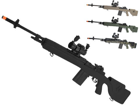 G&P M14 DMR Custom Airsoft AEG Sniper Rifle w/ Red Dot Scope (Package: Black / Gun Only)