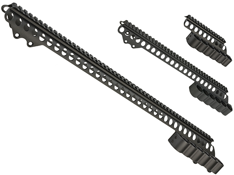 G&P Shotshell Receiver Rail for Tokyo Marui 870 Series Airsoft Shotguns (Length: Long / Black)