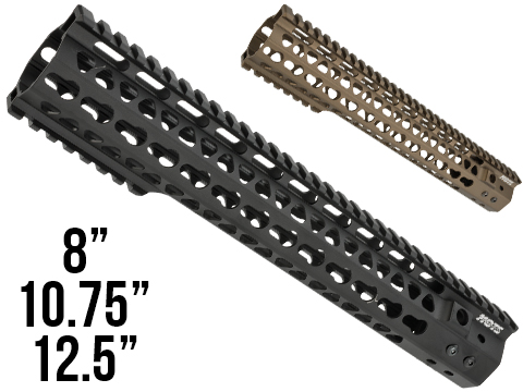 G&P MOTS Keymod Rail System for M4 / M16 Series Airsoft Rifles (Color: Black / 12.5)