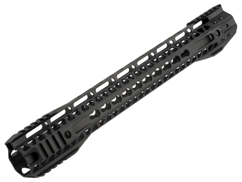 G&P MOTS II Standard Keymod Handguard w/ Rails for M4 / M16 Series Airsoft AEG Rifles (Color: Black / 16.2)
