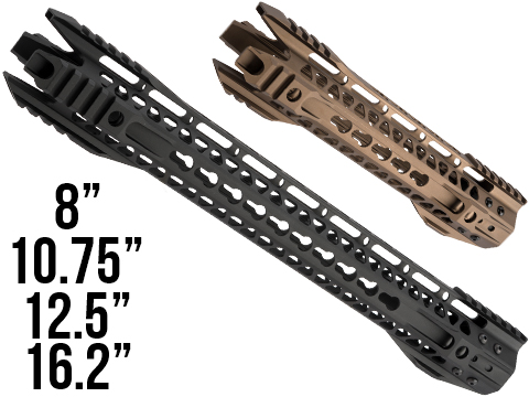 G&P MOTS II Phantom Keymod Handguard w/ Rails for M4 / M16 Series Airsoft AEG Rifles (Color: Sand / 16.2)