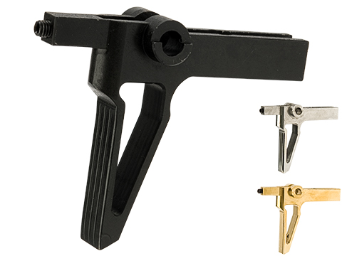 G&P Stainless Steel Flat Face Trigger for G&P / WA Gas Blowback M4 Airsoft Rifles (Color: Gold)