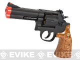 UHC Gas Powered 686 Airsoft Revolver (Length: 4 / Black / Imitation Wood Grip)