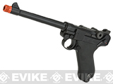 WE-Tech WWII Full Size Luger Gas Blowback Airsoft Pistol (Color: Black / 6 Inch)