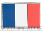 PVC Hook and Loop International Flag Patch (Flag: France)