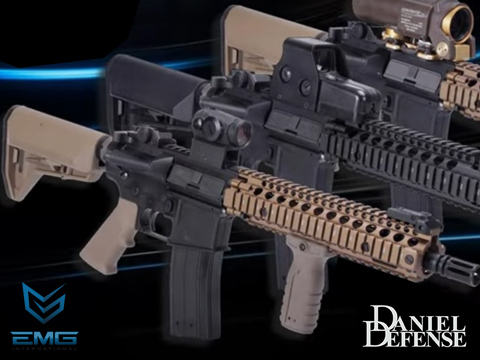 EMG / Daniel Defense Licensed M4A1 SOPMOD Block II Gas Blowback Airsoft Rifle (Model: Black / FSP Rail)