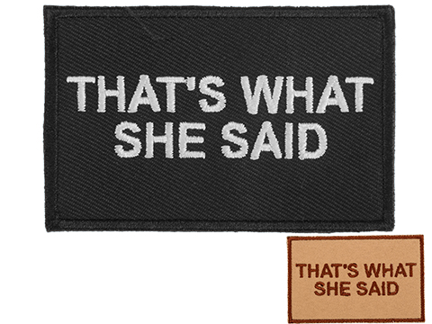 Griffon Industries That's What She Said Hook and Loop Patch 