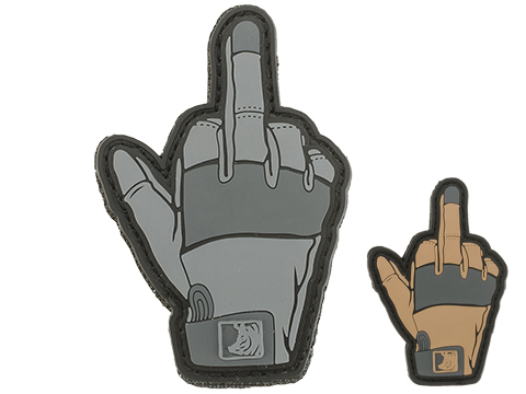 Griffon Industries Big F Pig Glove PVC Hook & Loop Patch (Color: Carbon Grey)