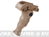 Avengers Airsoft Tactical Ergonomic Folding Vertical Support Grip for RIS (Color: Dark Earth)