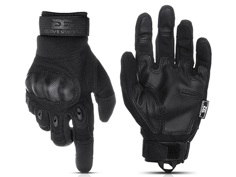 Glove Station The Combat Hard Knuckle Full Finger Tactical Gloves (Color: Black / Small)