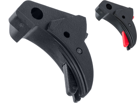 Guarder Ridged Trigger for G Series Airsoft GBB Pistols (Color: Black / Red)