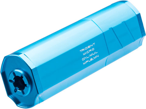Helix Airsoft Trident Micro Mock Suppressor / Barrel Extension (Color: Aquamarine / 14mm Negative)