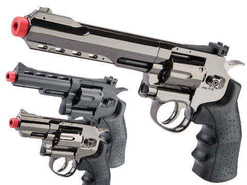 Hwasan CO2 Powered High Power Airsoft 6mm Magnum Revolver (Length: 4)