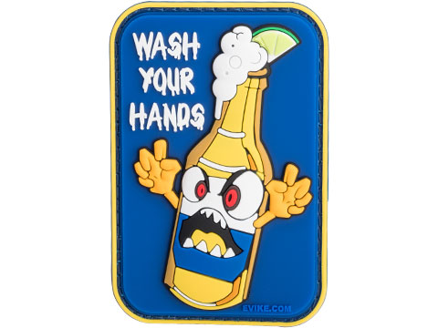 Evike.com COVID-19 Awareness PVC Morale Patches (Style: Corona-Monster Wash Your Hands)