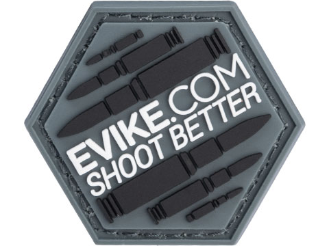 Operator Profile PVC Hex Patch Evike Series 3 (Model: Shoot Better / Grey)