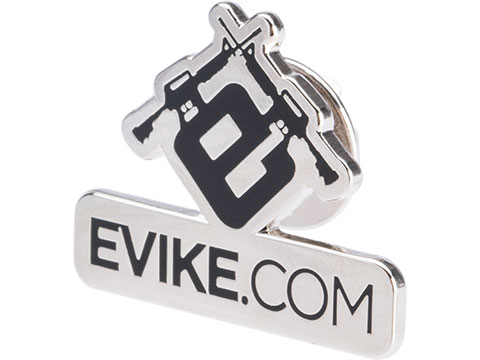 Evike.com Black Tie Stainless Steel Enamel Pin (Model: Evike Logo / Black)