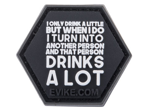 Operator Profile PVC Hex Patch Catchphrase Series 7 (Model: Drink A Little Then Drinks A Lot)