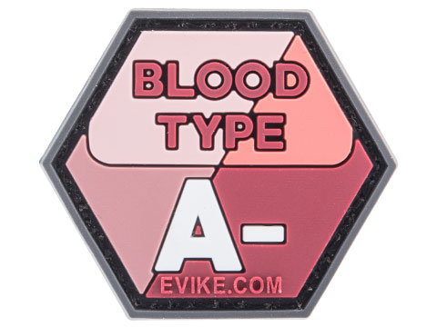 Operator Profile PVC Hex Patch  Blood Type Series (Color: Pink / A Negative)