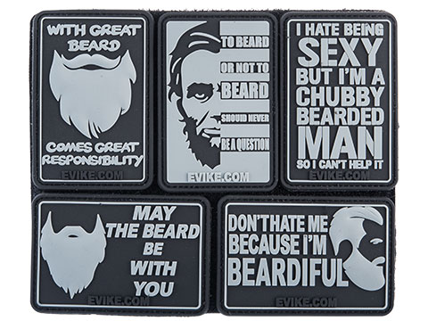 Beard Owner Set of 5 PVC Morale Patches