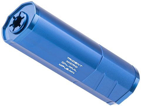 Helix Airsoft Trident Micro Mock Suppressor / Barrel Extension (Color: Cobalt Blue / 14mm Negative)
