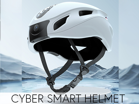 Cyber Smart Bluetooth Bike Helmet with Video / Still Camera & AI Assist Functions