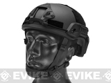 Matrix MICH 2001 Fiberglass Airsoft Helmet w/ NVG Mount & Side Rail (Color: Black)