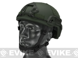 Matrix MICH 2001 Fiberglass Airsoft Helmet w/ NVG Mount & Side Rail (Color: OD Green)