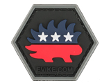 Operator Profile PVC Hex Patch  Political Party Series (Party: Libertarian)