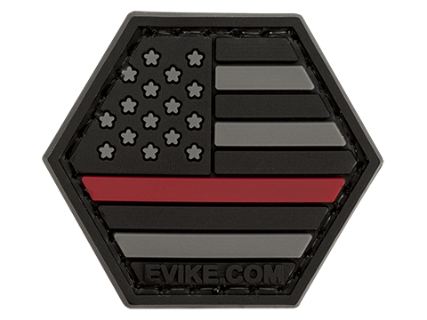 Operator Profile PVC Hex Patch American Flag Series (Color: Thin Red Line)