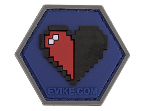 Operator Profile PVC Hex Patch Gamer Series 1 (Style: Half 8-bit Heart)