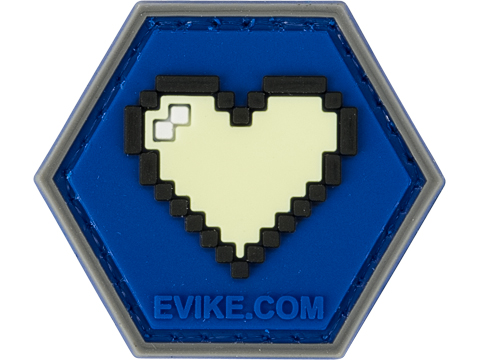 Operator Profile PVC Hex Patch Gamer Series 1 (Style: Glow In The Dark - 8-bit Heart)