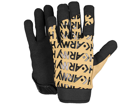 HK Army HSTL Series Full Fingered Gloves (Color: Tan-Black / Large)