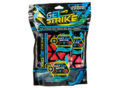 HK Army Gel Strike Blaster Non-Toxic Biodegradable Water Gel Balls (Color: Red / 20K Count)
