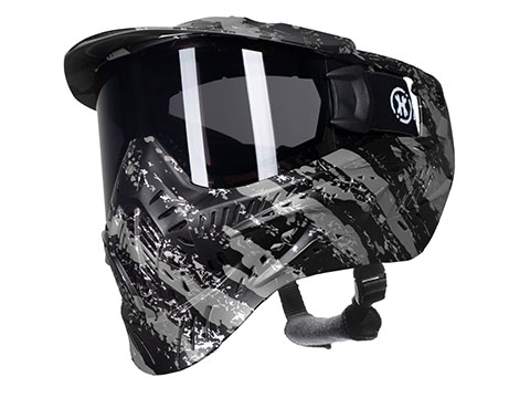 HK Army HSTL Full Face Mask with Thermal Goggle Lens (Model: Fracture Black / Grey)