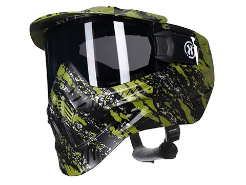 HK Army HSTL Full Face Mask with Thermal Goggle Lens (Model: Fracture Black / Olive)