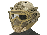 Matrix Legionnaire Full Head Coverage Helmet / Mask / Goggle Protective System (Color: Digital Desert)