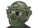 Matrix Legionnaire Full Head Coverage Helmet / Mask / Goggle Protective System (Color: OD Green)