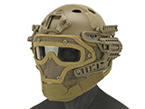 Matrix Legionnaire Full Head Coverage Helmet / Mask / Goggle Protective System (Color: Tan)