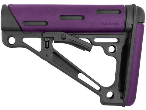 Hogue AR-15/M-16 OverMolded Collapsible Buttstock for Mil-Spec Buffer Tube (Color: Purple)