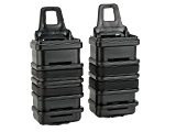 Fast Hard Shell Magazine Holsters Set of 2 for MP7 MP5 Pistol SMG (Color: Black)