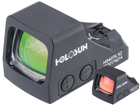 HOLOSUN HS407K X2 Micro Dot Open Reflex Sight w/ Circle Dot Reticle 