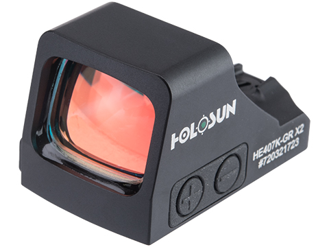 HOLOSUN HS407K X2 Micro Dot Open Reflex Sight w/ Circle Dot Reticle (Model: Green Dot)