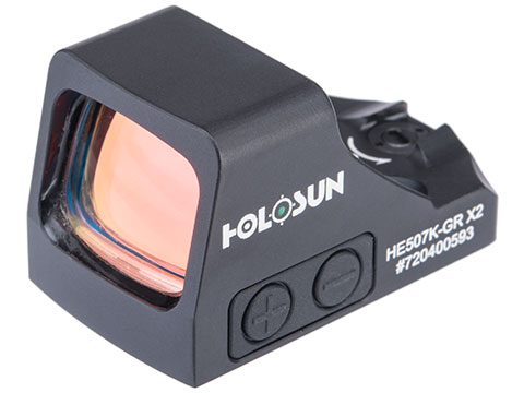 HOLOSUN HE507K-GR X2 Solar + Battery Powered Micro Dot Reflex Sight w/ Circle Dot Reticle