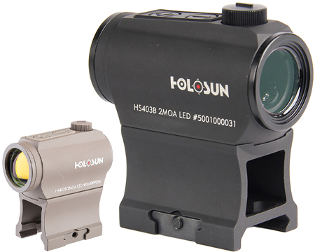 Holosun HS403B Shake Awake Compact Red Dot Sight w/ Low & AR Mount 