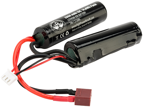 High Powered Airsoft 7.4v 2000mAh 15C Nunchuck Type Li-Ion Battery (Connector: Standard Deans)
